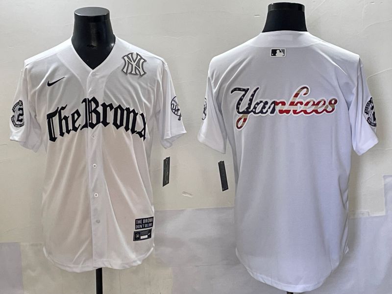 Men 2025 New York Yankees Blank White Five generations Joint Name Nike MLB Jersey style 10
